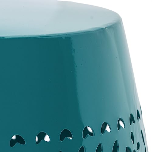 Christopher Knight Home Ruby Outdoor 12" Iron Side Table, Teal - color: Teal
