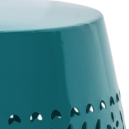 Christopher Knight Home Ruby Outdoor 12" Iron Side Table, Teal - color: Teal