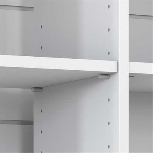 Bush Furniture Mayfield 6 Cube Bookcase in Pure White and Shiplap Gray | Storage for Home Office Workspace