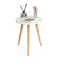 AWASEN Round Side Table, Small Accent Table Nightstand Modern End Table for Living Room Bedroom Office Small Spaces, 15.7''Dia x 19.69''H (White) - color: White