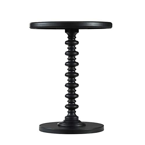 Powell Furniture Round Spindle Table, Black 17 x 22.25 x 17 - color: Black