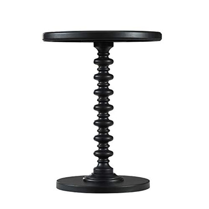 Powell Furniture Round Spindle Table, Black 17 x 22.25 x 17 - color: Black