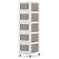 Giantex 5-Tier Rolling Storage Cart, Utility Cart with 5 Drawers & Lockable Wheels for School Art Craft Supplies, Plastic Organizer and Storage for Kitchen, Bedroom and Home Office - size: 5-Tier