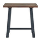 Adam 32 in. Solid Pine Wood Desk, Rustic Industrial Style, Distressed Black Sawhorse Legs, Compact Office Desk, Natural Wood Characteristics, 32 in. W x 21 in. D x 30 in. H, Ideal for Home Office - size: 32"W