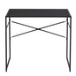 Pemberly Row Compact Industrial Computer Desk, Black Finish, Modern Minimalist Style, Durable Metal Frame and MDF Board, Spacious Work Surface, Ideal for Home Office, Study, or Small Spaces