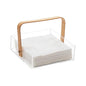 Mind Reader Napkin Holder, Kichen Storage, Countertop Organizer, Caddy, Kitchen, Acrylic, 7.25"L x 7.25"W x 5.5"H, Brown - style: Nakin Holder