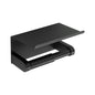 Alise Black Toilet Paper Holder,Bathroom Adhesive Toilet Paper Holder SUS304 Stainless Steel Toilet Paper Roll Holder with Shelf Spring Loaded Tissue Holder Wall Mount(Adhesive or Screw) - color: Matte Black, size: with Shelf