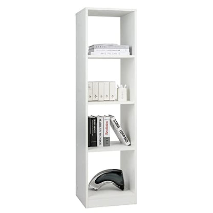 Tangkula 4 Cube Bookshelf, Freestanding 5 Tier Open Bookcase, Modern Cube Storage Organizer with Anti-toppling Device, Multipurpose Wooden Display Shelving for Living Room Study Office (1, 4-Cube) - size: 4-Cube