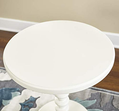 Powell Furniture Powell Round Spindle, White Table 17 x 22.25 x 17 - color: White