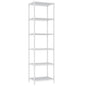 REGILLER 6 Wire Shelving Steel Storage Rack Adjustable Unit Shelves for Laundry Bathroom Kitchen Pantry Closet (16.7L x 11.9W x 64H, White) - color: White