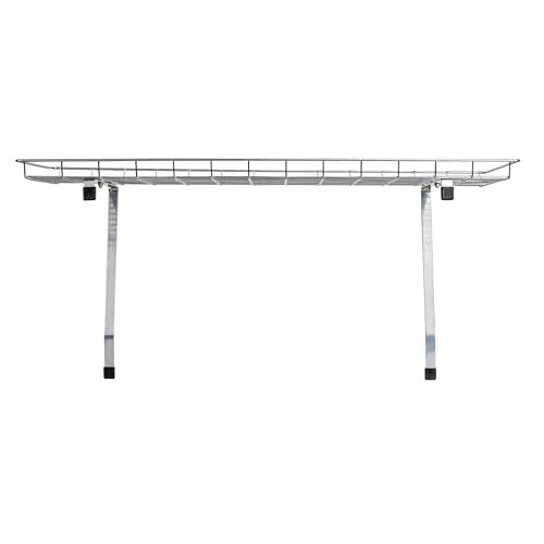 Household Essentials Rear Display Over-The-Washer Storage Shelf to Organize and Store Laundry Room Supplies, Silver - color: Silver
