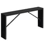 MAHANCRIS Console Table, 62.2" Long Sofa Table Behind Couch, Narrow Entryway Table, Farmhouse Dining Table with Angled Metal Frame, Industrial Console Table for Entryway, Black CTHB15801 - color: Black, size: 62.2"L x 9.1"W x 31.5"H