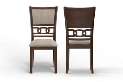 New Classic Furniture Gia Dining Chairs, Set of 2, Cherry Brown - color: Cherry, size: Set of 2, style: Dining Chair
