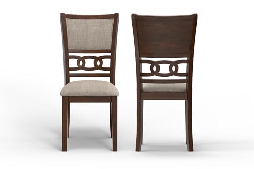 New Classic Furniture Gia Dining Chairs, Set of 2, Cherry Brown - color: Cherry, size: Set of 2, style: Dining Chair