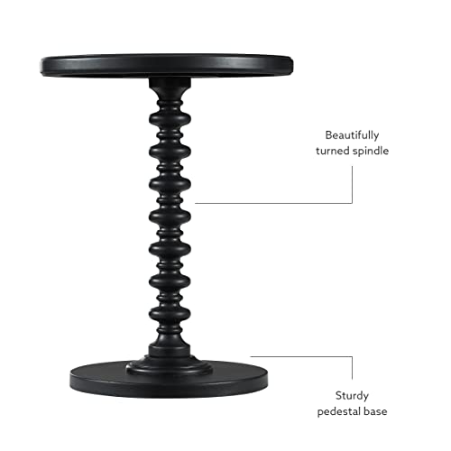 Powell Furniture Round Spindle Table, Black 17 x 22.25 x 17 - color: Black