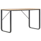 vidaXL Computer Desk, Office Table with Metal Frame, Writing Desk for Bedroom Living Room, Monitor Standing Desk, Industrial Style, Black and Oak