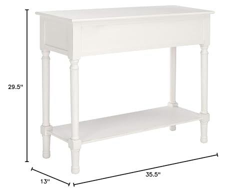 Safavieh Home Collection Josie Distressed White 2-Drawer Console Table - color: Distressed White