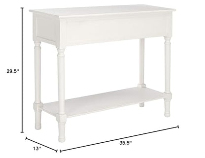 Safavieh Home Collection Josie Distressed White 2-Drawer Console Table - color: Distressed White