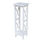 IC International Concepts, 36" X-Sided Plant Stand , Solid Real Wood, Sturdy Parawood, Snow White - color: Snow White, size: 12 inch W x 12 inch D x 36 inch H