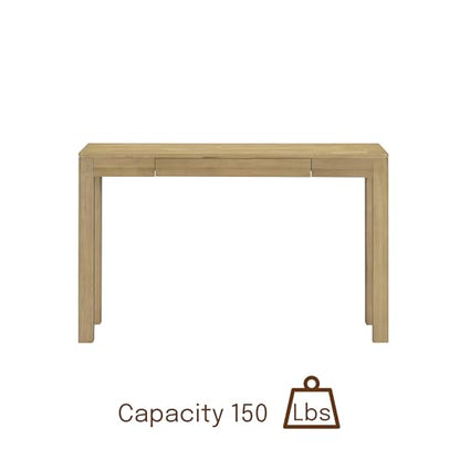 NTC Flow 47-Inch Console Table, Modern Solid Wood Entryway Table with Hidden Drawer, Waterproof & Heat Resistant, Narrow Table for Hallway, Living Room & Foyer, Sand - color: Sand, size: 47 Inch, style: Console