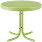 Crosley Furniture Griffith Weather Resistant Retro Metal Outdoor Side Table for Patio, Deck, Porch, Key Lime - color: Key Lime