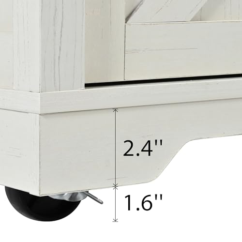 Ball & Cast Kitchen Island with Storage,53.7" Farmhouse Rolling Kitchen Island Cart w/Power Outlet & Drop Leaf,Mobile Island Table w/3 Drawers,Towel Rack and Spice Rack,for Home and Dining Room,White - color: White