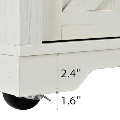 Ball & Cast Kitchen Island with Storage,53.7" Farmhouse Rolling Kitchen Island Cart w/Power Outlet & Drop Leaf,Mobile Island Table w/3 Drawers,Towel Rack and Spice Rack,for Home and Dining Room,White - color: White