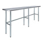 18 in. x 84 in. Open Base Stainless Steel Work Table | Residential & Commercial | Food Prep | Heavy Duty Utility Work Station | NSF - size: 84 in. Length x 18 in. Width