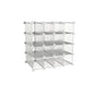 Cube Organizer 16 Cube Shelves with Interlocking, Customizable, Stackable Modular Cubby Shelving for Organization and Storage by Lavish Home (White)