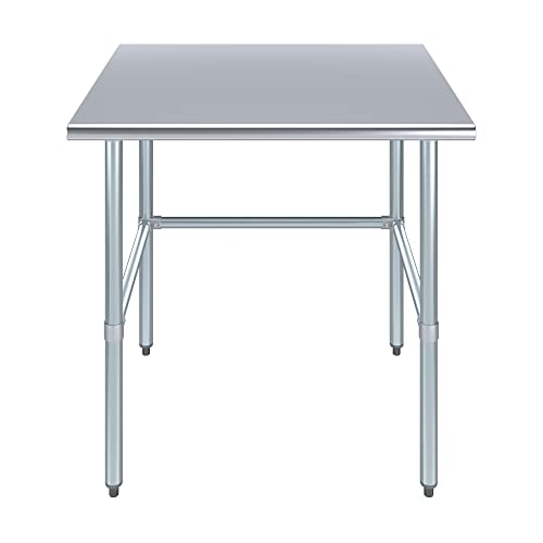 30 in. x 36 in. Open Base Stainless Steel Work Table | Residential & Commercial | Food Prep | Heavy Duty Utility Work Station | NSF - size: 36 in. Length x 30 in. Width
