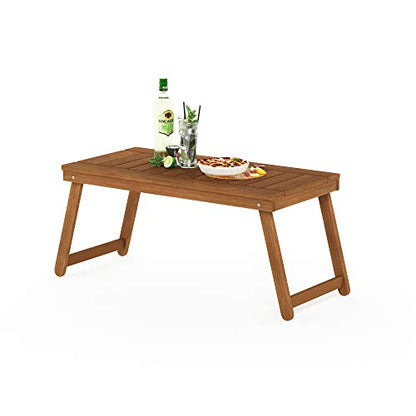 Furinno Tioman Outdoor Hardwood Coffee Folding Table, Natural - color: Natural, size: 17.8"D x 41"W x 16.9"H (folding)