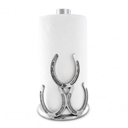 Arthur Court Horseshoe Paper Towel Holder - Decorative Aluminum Equestrian Kitchen Accessory - 12.5 Inch Tall - size: Horseshoe