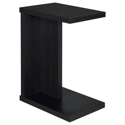 Coaster Home Furnishings - Clower - Wood - C-Shaped Side Table with Rectangular Top, Open Form, and Square Edges - Living Room - Black - 930276 - color: Black