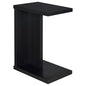 Coaster Home Furnishings - Clower - Wood - C-Shaped Side Table with Rectangular Top, Open Form, and Square Edges - Living Room - Black - 930276 - color: Black
