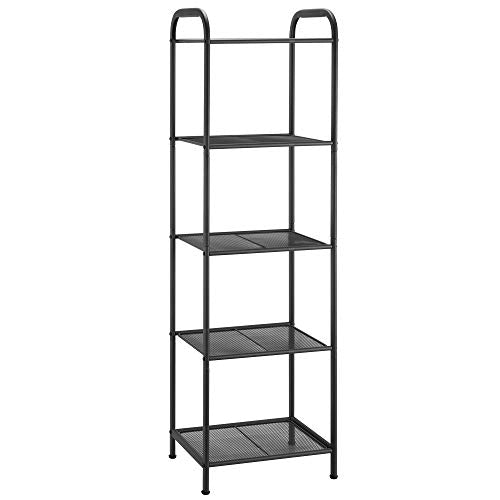 MAX Houser Storage Rack with Shelf,Industrial Style Extendable Plant Stand, Standing Shelf Units for Kitchen, Bathroom, Office,Living Room, Balcony, Kitchen (Charcoal Gray, 5 Tier) - color: Grey, size: 5-Tier