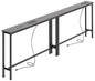 SUPERJARE 78.8 Inch Narrow Console Table with Outlet, Sofa Tables, Behind Couch Table, Long Entryway Tables with Charging Station, for Living Room, Charcoal Gray - color: Charcoal Gray, size: 5.7''D x 78.7''W x 29.7''H