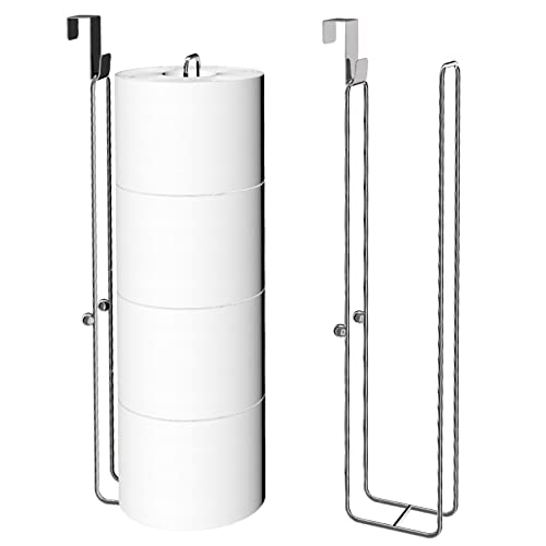 Conworld Toilet Paper Holder for 8 Roll Tissue, Over The Tank Toilet Paper Holder, Stainless Steel Rustproof Toilet Paper Storage Wall Mount, for Bathroom Storage and Organization, Silver, 2 Pack - color: Silver,hold 4 Rolls-2 Pcs