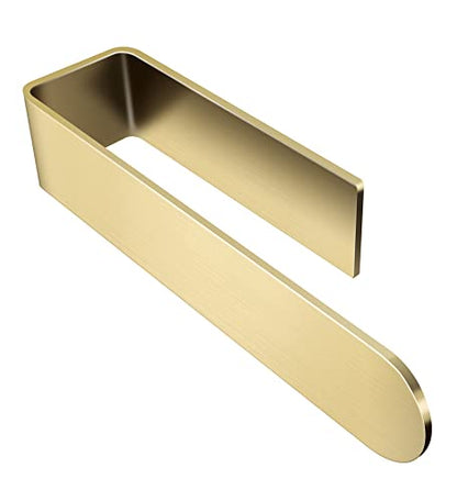 Taozun Gold Towel Holder Adhesive Hand Towel Bar Rack Brushed Brass Finish | Towel Ring, Stainless Steel, Rustproof, No Drill, Strong Stick, Rustproof, Sleek Nodern Look, Renter/RV Friendly, 7.9 Inch - color: Gold, size: 8-inch