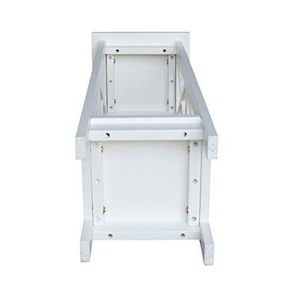 IC International Concepts, 36" X-Sided Plant Stand , Solid Real Wood, Sturdy Parawood, Snow White - color: Snow White, size: 12 inch W x 12 inch D x 36 inch H