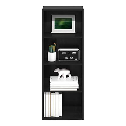 Furinno Luder Bookcase / Book / Storage, 4-Tier, Blackwood - color: Blackwood, size: 4-Tier