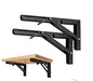 Black Folding Shelf Brackets Max. Load 220 lb, Heavy Duty DIY Wall Mounted Shelf Bracket Space Saving for Table Work Bench (20 INCH-2PCS) - size: 20 INCH-2PCS