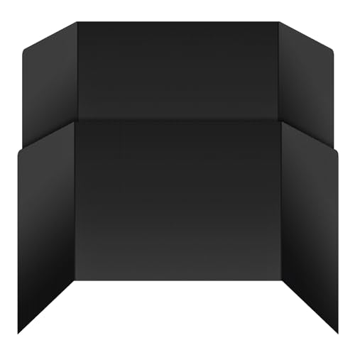 2 Pack Desk Dividers for Students - Durable & Waterproof Plastic Study Carrel Divider, Classroom Folders Teacher Supplies, Easy-to-Clean Plastic Privacy Shield Folder Boards for Student Desks, Black - color: Black, size: 2 Pack