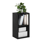 Furinno PASIR Book Shelf, 2-Tier Modern Bookshelf, Open Shelves Cube Bookcase, 9 x 12 x 21, Easy Assembly, Closed Back, for Living Room, Bedroom, Home Office, Darkwood - color: Darkwood, size: 2-Cube, 9 x 12 x 21