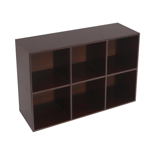 6 Cube Solid Wood Bookcase, Wooden Bookshelf Modern Floor Standing Storage Shelf for Living Room Bedroom Office, 11 * 11 * 11in Cubes with 44lbs Capacity, Easy Assembly - size: 6 Cube B