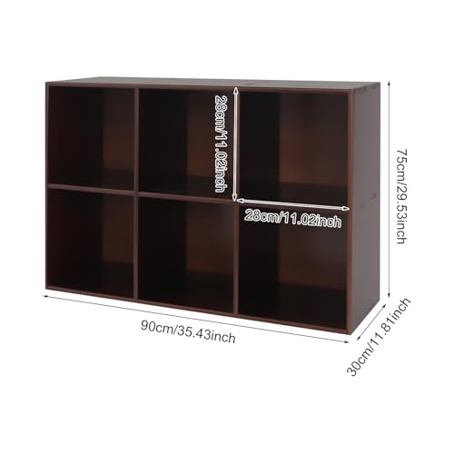 6 Cube Solid Wood Bookcase, Wooden Bookshelf Modern Floor Standing Storage Shelf for Living Room Bedroom Office, 11 * 11 * 11in Cubes with 44lbs Capacity, Easy Assembly - size: 6 Cube B