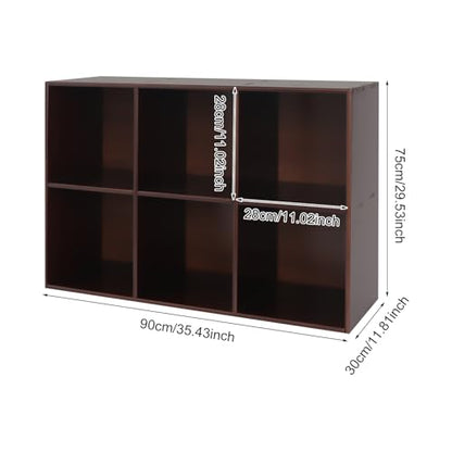 6 Cube Solid Wood Bookcase, Wooden Bookshelf Modern Floor Standing Storage Shelf for Living Room Bedroom Office, 11 * 11 * 11in Cubes with 44lbs Capacity, Easy Assembly - size: 6 Cube B
