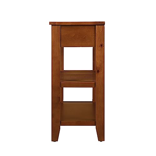 Knocbel Entryway Console Table with 2 Storage Drawers and 2 Lower Shelves, Entrance Hallway Foyer Behind Sofa Couch Table, Easy Assembly (Brown) - color: Brown