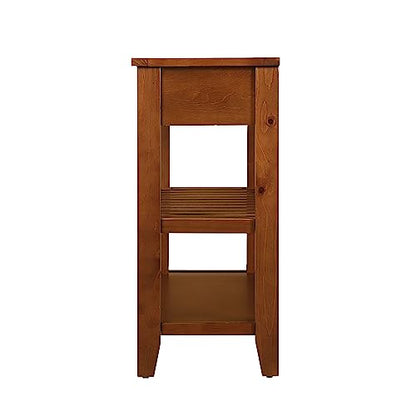 Knocbel Entryway Console Table with 2 Storage Drawers and 2 Lower Shelves, Entrance Hallway Foyer Behind Sofa Couch Table, Easy Assembly (Brown) - color: Brown