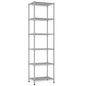 REGILLER 6 Wire Shelving Steel Storage Rack Adjustable Unit Shelves for Laundry Bathroom Kitchen Pantry Closet (16.7L x 11.9W x 64H, Silver) - color: Silver
