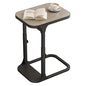 Kitstorack Height Adjustable End Table, Small Side Table for Couch, Sofa Table with Metal Frame for Living Room, Bedroom, Bedside C Shaped Table,Greige - color: Greige